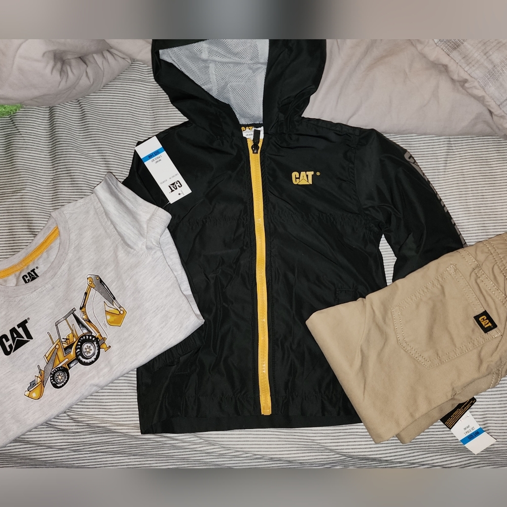 3 piece cat baby boys set